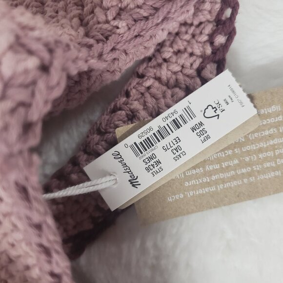 NWT Madewell Wisteria Dove Crochet Boho Festival Shopper Shoulder Bag - Picture 9 of 14